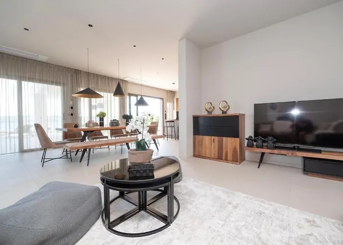 Beachfront Villa Malia Near Trogir With Heated Pool & Jacuzzi Trogir