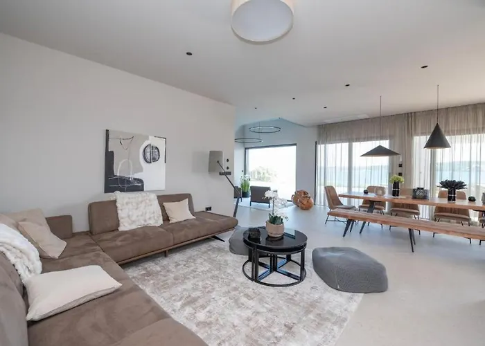 Beachfront Villa Malia Near Trogir With Heated Pool & Jacuzzi *